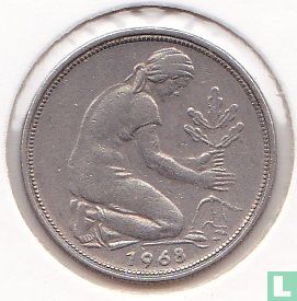 Allemagne 50 pfennig 1968 (F) - Image 1
