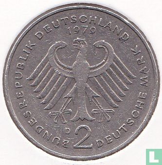 Germany 2 mark 1979 (D - Theodor Heuss) - Image 1
