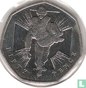United Kingdom 50 pence 2006 "150th anniversary Creation of the Victoria Cross - Heroic soldier" - Image 2