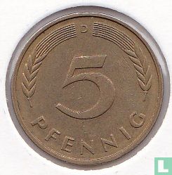 Duitsland 5 pfennig 1982 (D) - Afbeelding 2