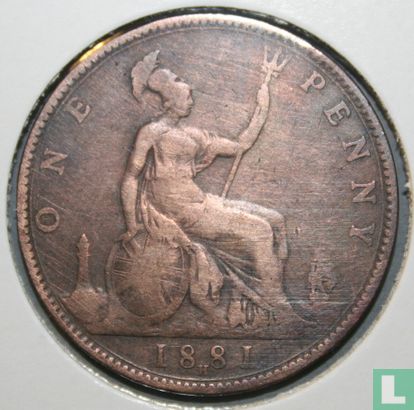 Verenigd Koninkrijk 1 penny 1881 (H) - Afbeelding 1