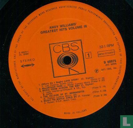 Andy Williams greatest hits Vol.3 - Image 3