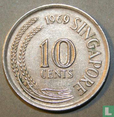 Singapour 10 cents 1969 - Image 1