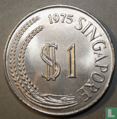Singapore 1 dollar 1975 - Image 1