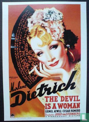 Marlene Dietrich Poster Postcard - Afbeelding 1