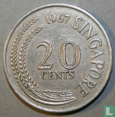 Singapore 20 cents 1967 - Afbeelding 1