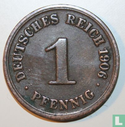 Duitse Rijk 1 pfennig 1906 (F) - Afbeelding 1