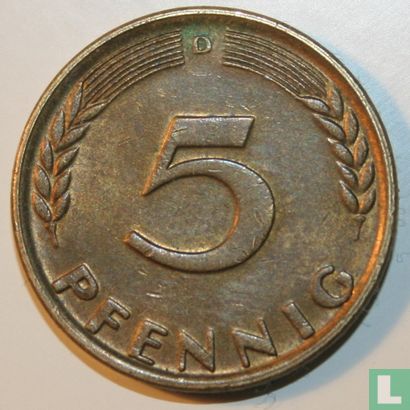 Allemagne 5 pfennig 1967 (D) - Image 2