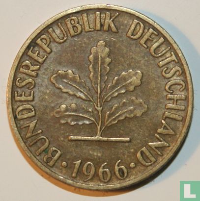 Duitsland 5 pfennig 1966 (D) - Afbeelding 1