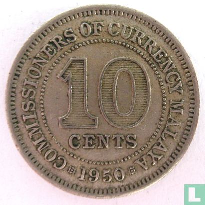 Malaya 10 cents 1950 - Afbeelding 1