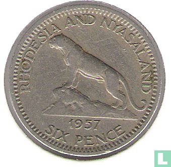 Rhodésie et Nyassaland 6 pence 1957 - Image 1