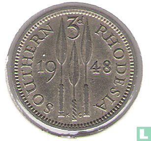 Rhodésie du Sud 3 pence 1948 - Image 1