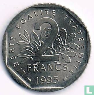 Frankrijk 2 francs 1993 "50th anniversary Death of Jean Moulin" - Afbeelding 1