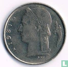 Belgium 1 franc 1981 (FRA) - Image 1