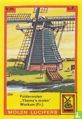 Poldermolen "Ybema's molen" Workum (Fr.)
