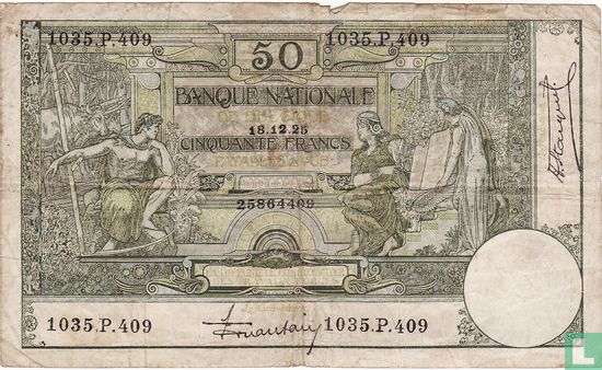 Belgique 50 Francs 1925 - Image 1