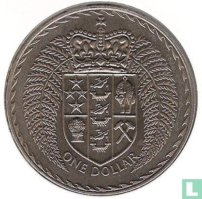 Nouvelle-Zélande 1 dollar 1976 - Image 2