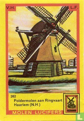 Poldermolen aan Ringvaart Haarlem (N.H.)
