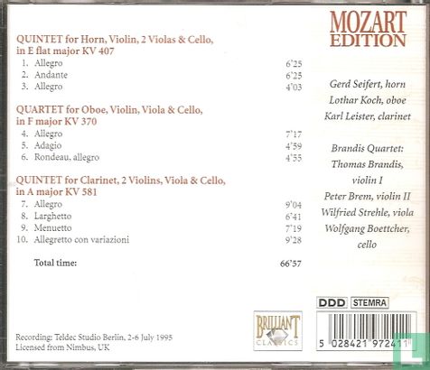 ME 063: Horn Quintet, Oboe Quartet, Clarinet Quintet - Image 2