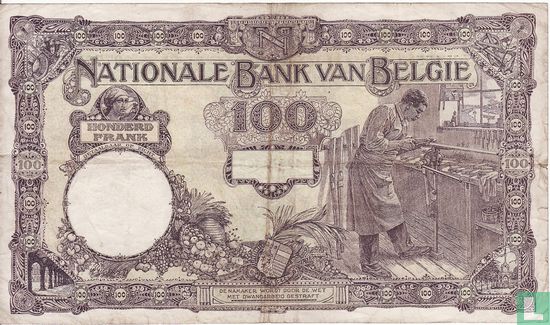 Belgien 100 Franken 1926 - Bild 2