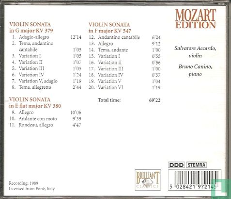 ME 058: Violin Sonatas KV 379-380-547 - Image 2