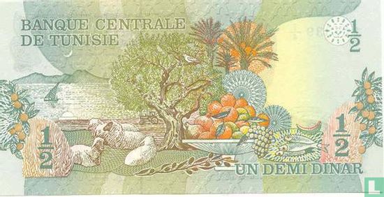 Tunisie 1 / 2 dinar - Image 2