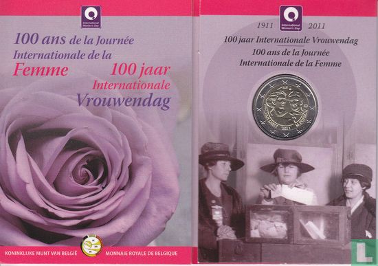 Belgium 2 euro 2011 (folder) "100 years International Women's day" - Image 1