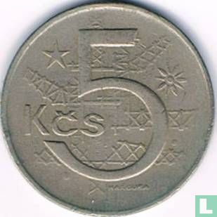 Tschechoslowakei 5 Korun 1967 - Bild 2