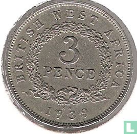 British West Africa 3 pence 1939 (KN) - Image 1