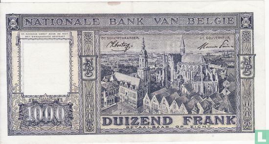 Belgium 1000 Francs 1944 - Image 2