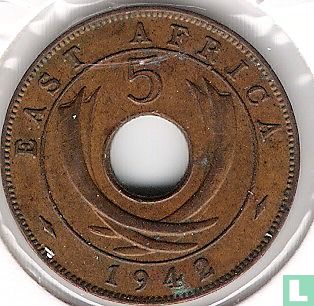 Afrique de l'Est 5 cents 1942 (sans marque d'atelier - avec trou) - Image 1