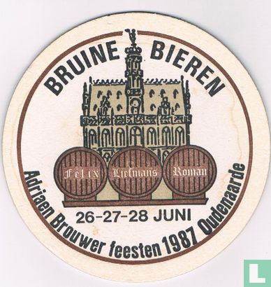 Bruine bieren Adriaen Brouwer feesten 1987 Oudenaarde 