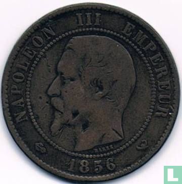 France 10 centimes 1856 (W) - Image 1
