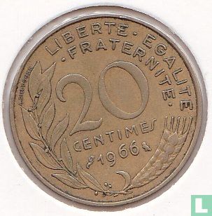 Frankrijk 20 centimes 1966 - Afbeelding 1