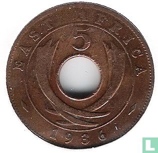 Afrique de l'Est 5 cents 1936 (H) - Image 1