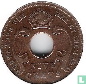Afrique de l'Est 5 cents 1936 (H) - Image 2