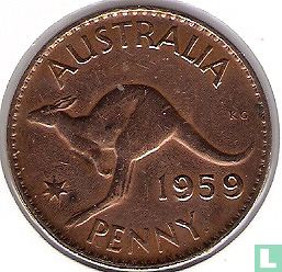Australië 1 penny 1959 (Met punt) - Afbeelding 1