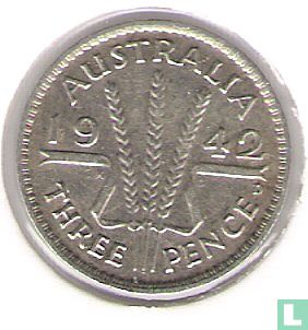 Australia 3 pence 1942 (D) - Image 1