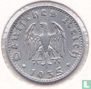 German Empire 50 reichspfennig 1935 (aluminum - D) - Image 1
