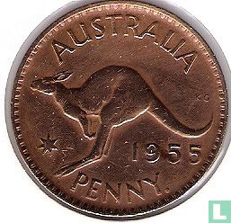 Australië 1 penny 1955 (met punt) - Afbeelding 1