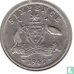 Australië 6 pence 1945 - Afbeelding 1