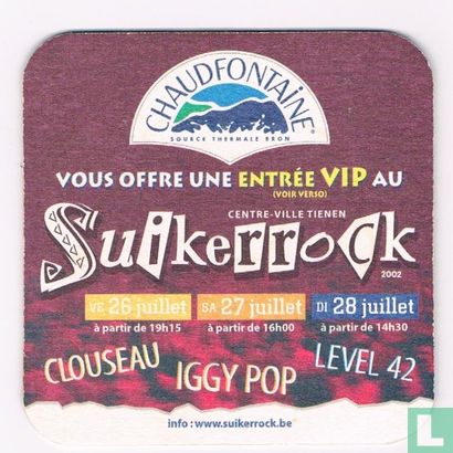 Suikerrock Chaudfontaine vous offre une entrée VIP - Afbeelding 1