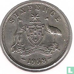 Australia 6 pence 1958 - Image 1