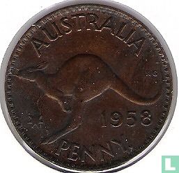 Australië 1 penny 1958 (met punt - Perth) - Afbeelding 1