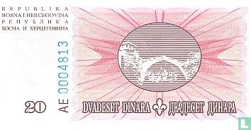 Bosnia and Herzegovina 20 Dinara 1994 - Image 2
