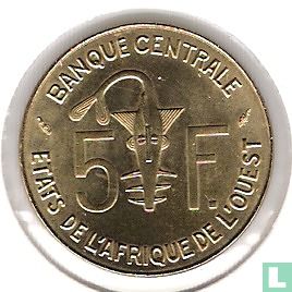 États d'Afrique de l'Ouest 5 francs 1975 - Image 2