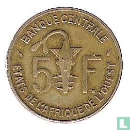 West-Afrikaanse Staten 5 francs 1976 - Afbeelding 2