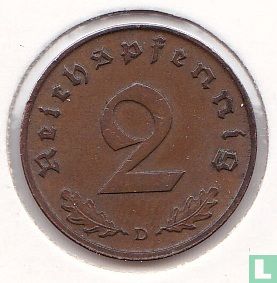 German Empire 2 reichspfennig 1938 (D) - Image 2