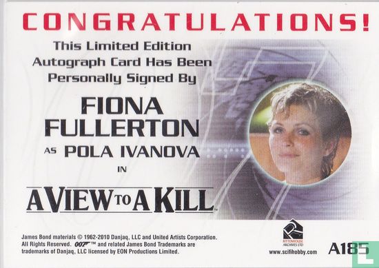 Fiona Fullerton as Pola Ivanova in A view to a kill - Afbeelding 2