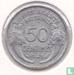 Frankrijk 50 centimes 1945 (zonder letter) - Afbeelding 1